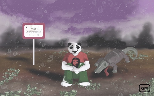 Cartoon: In anni di pioggia (medium) by gianluca tagged panda
