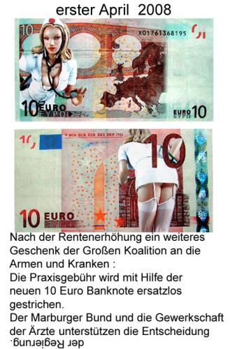 Cartoon: Erster April (medium) by renate tatort tagged arm,krank,euro,