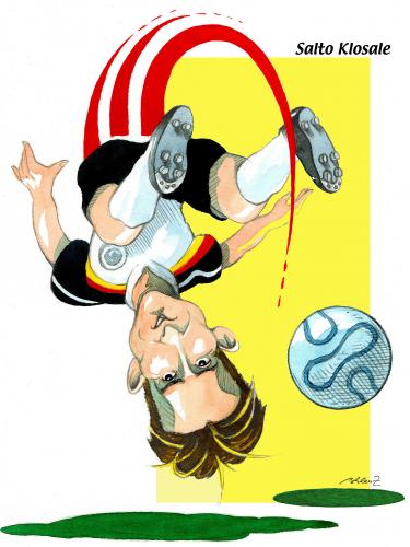 Cartoon: Klose (medium) by Pohlenz tagged fußball,football,em,miroslav,klose,fußball,fussball,sport,sportler,miroslav,klose,spieler,fußballspiele,salto,karikatur,mann,deutschland