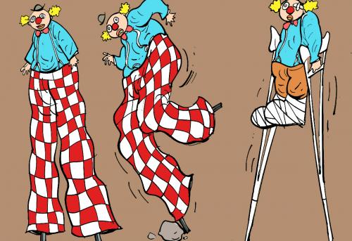 Cartoon: clown (medium) by oguzgurel tagged humor,