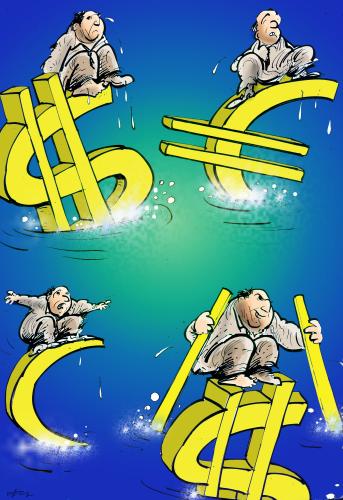 Cartoon: economic (medium) by oguzgurel tagged humor