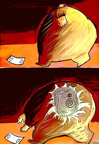 Cartoon: money (medium) by oguzgurel tagged humor