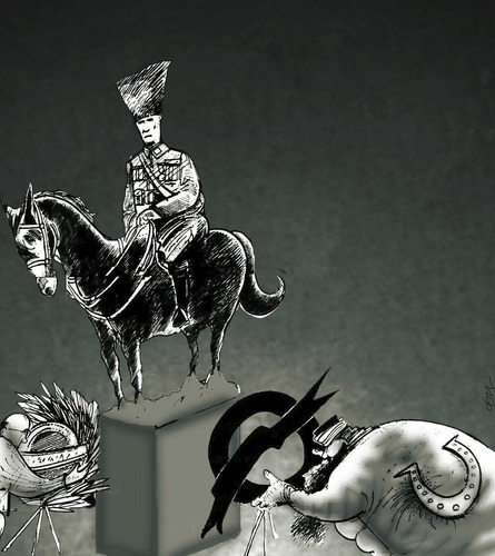 Cartoon: monument (medium) by oguzgurel tagged humor