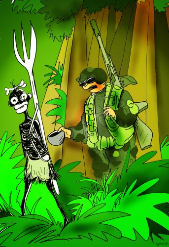 Cartoon: soldier (medium) by oguzgurel tagged humor