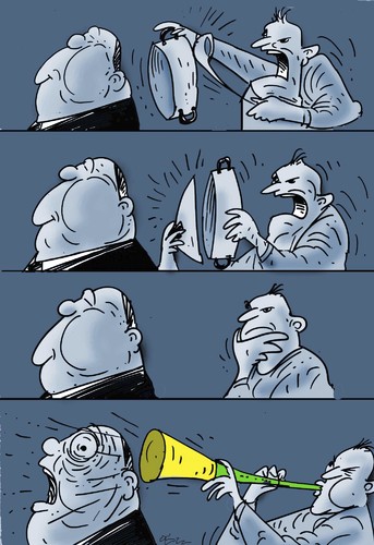 Cartoon: VUVUZELA (medium) by oguzgurel tagged humor