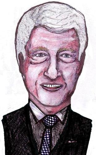 Cartoon: Bill Clinton (medium) by artistocrat tagged politician,politics,american,clinton