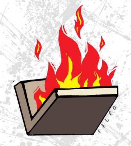 Cartoon: burning (medium) by alexfalcocartoons tagged burning