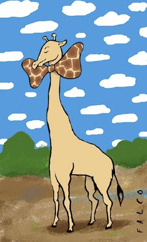 Cartoon: giraffe (medium) by alexfalcocartoons tagged giraffe