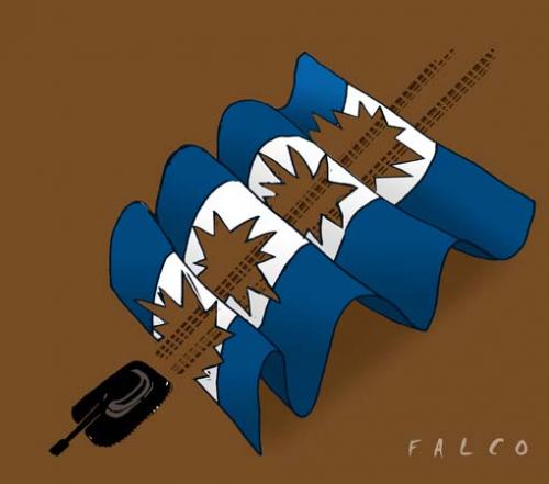 Cartoon: Hondurasmilitar (medium) by alexfalcocartoons tagged hondurasmilitar