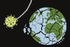 Cartoon: Coronavirus strinking the world (small) by alexfalcocartoons tagged coronavirus