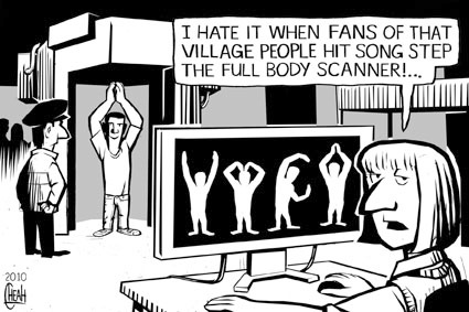Cartoon: Full body scanner (medium) by sinann tagged full,body,scanner,digital,strip,search,ymca