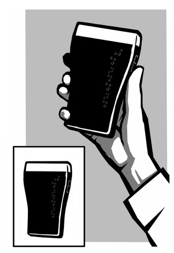 Cartoon: Guinness Phone (medium) by sinann tagged guinness,phone,mobile