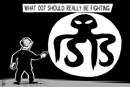 Cartoon: James Bond and ISIS (medium) by sinann tagged james,bond,isis,007,spectre