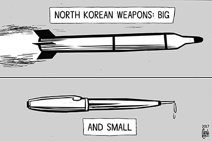 Cartoon: North Korea assassination (medium) by sinann tagged north,korea,kim,jong,nam,assassination,poison,pen,missile