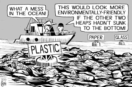 Cartoon: Plastic ocean (medium) by sinann tagged plastic,ocean,environment