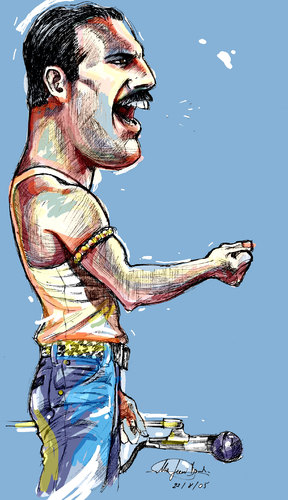 Cartoon: FREDDIE MERCURY (medium) by ALEX gb tagged freddie,mercury