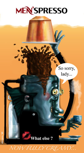 Cartoon: WHAT ELSE ? (medium) by ALEX gb tagged menspresso,coffee,men,george,clooney,commercial