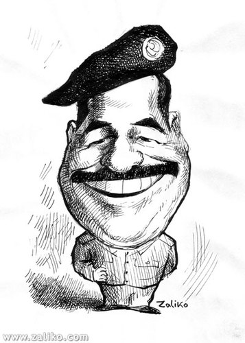 Cartoon: Saddam Hussein (medium) by zaliko tagged saddam,hussein