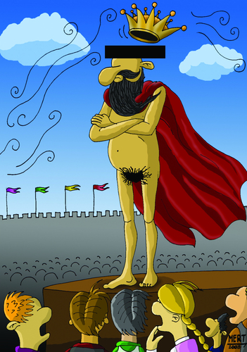 Cartoon: CENSOR (medium) by MERT_GURKAN tagged king,censor,caricature