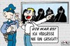 Cartoon: Gegenüberstellung (small) by MiO tagged gegenüberstellung,polizei,burka