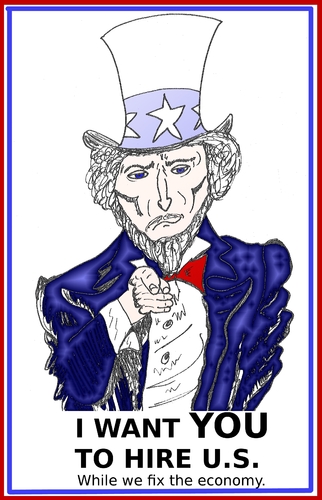 Cartoon: Uncle Sam caricature (medium) by BinaryOptions tagged binary,options,trader,caricature,uncle,sam,trading,comic,cartoon,optionsclick,financial,editorial,business,economic,investor,jobs,creator,job