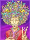 Cartoon: Jimi Hendrix (small) by wambolt tagged caricature rock music stars guitar legend