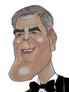 Cartoon: George Clooney (small) by Berge tagged caricature american movie pastel coloured