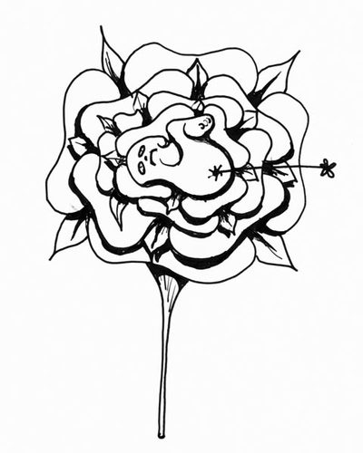 Cartoon: Baby Flower (medium) by vokoban tagged pen,and,ink,doodle,drawing,scribble,pencil