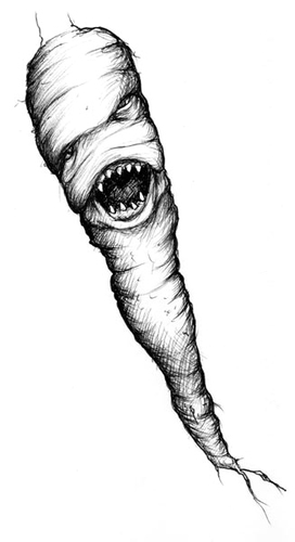 Cartoon: Carnivorous Carrot (medium) by vokoban tagged pen,and,ink,doodle,drawing,scribble,pencil