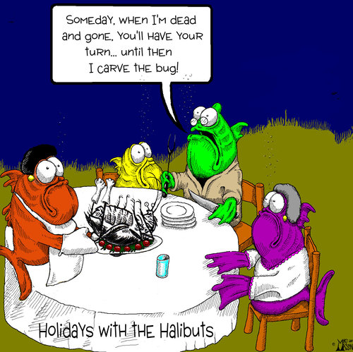 Cartoon: Holidays with the Halibuts (medium) by Macawrena tagged sea,level