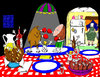 Cartoon: Food Fight (small) by Macawrena tagged mike,mason