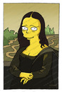 Cartoon: Mona Lisa (small) by gamez tagged mona lisa simpsons joconde yellow guy