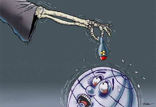Cartoon: Anxiety -Ridha H. Ridha (medium) by Ridha Ridha tagged fear,atomic,war,devastation,ridha