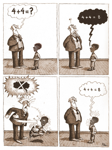 Cartoon: Racism (medium) by Ridha Ridha tagged racism,cartoon,from,ridha,ironical,book,bubbles,which,was,published,1990,in,germany
