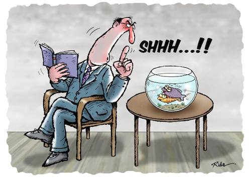 Cartoon: Shhh - Ridha H. Ridha (medium) by Ridha Ridha tagged shhh,calm,no,noise,ridha