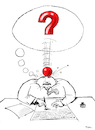 Cartoon: A question mark  - Ridha H. Ridh (small) by Ridha Ridha tagged question,puzzled,thinker,cartoon