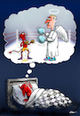 Cartoon: A terrifying nightmare of the De (small) by Ridha Ridha tagged nightmare,terrifying,horror,devil,angel,boeing