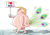 Cartoon: The big narcissistic (small) by Ridha Ridha tagged usa president ronald trump narcissistic fool invited cartoon ridha