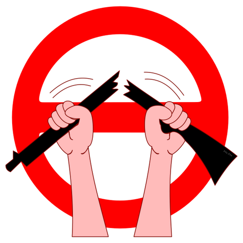 Cartoon: Waffenverbot (medium) by symbolfuzzy tagged verbot,waffen,waffenverbot,widerstand,internationaler,logos,logo,symbole,symbolfuzzy