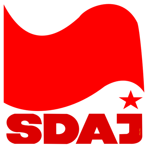 Cartoon: SDAJ - Rote Fahne (medium) by symbolfuzzy tagged sdaj,fahne,rote,kommunistischer,arbeiterklasse,internationaler,sozialismus,kommunismus,logos,logo,symbole,symbolfuzzy