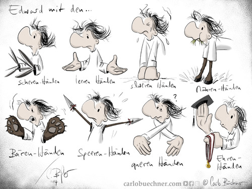 Cartoon: Edward mit den (medium) by Carlo Büchner tagged edward,mit,den,scherenhaenden,johnny,depp,1990,film,parodie,gag,cartoon,satire,carlo,büchner,ray,2014