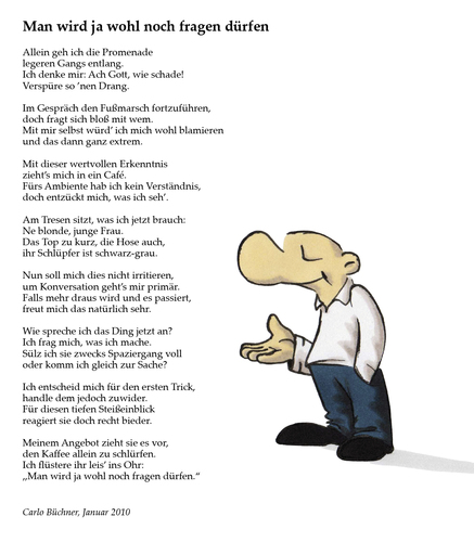 Cartoon: Fragen muss erlaubt sein (medium) by Carlo Büchner tagged anmache,frage,schlüpfer,kaffee
