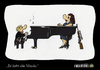 Cartoon: Er liebt die Musik (small) by Carlo Büchner tagged musik,piano