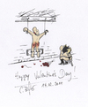 Cartoon: Valentinsgruß (small) by Carlo Büchner tagged valentinstag,liebe,amor,fetisch,rosen,hintern,fesseln