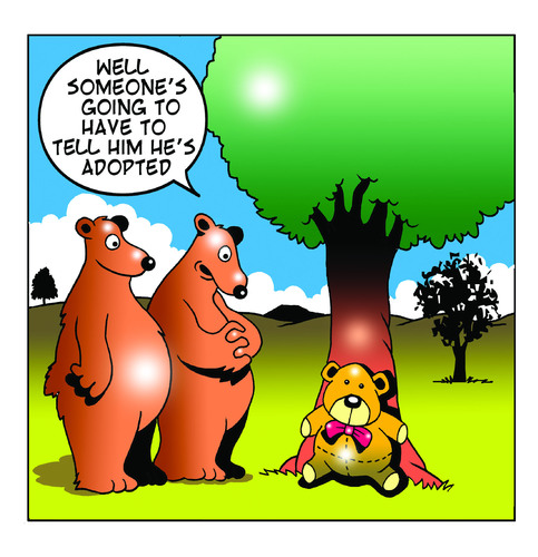 Cartoon: adopted (medium) by toons tagged adoption,orphan,teddy,bear,bears,nature,parents,toys
