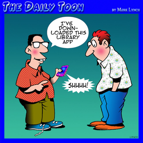 Cartoon: Apps (medium) by toons tagged latest,app,libraries,books,latest,app,libraries,books