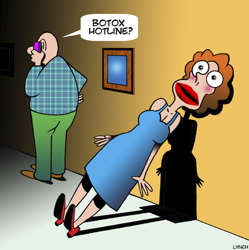 Cartoon: Botox hotline (medium) by toons tagged botox,liposuction,plastic,surgery,cosmetic,stiff,hotlines,botox,liposuction,plastic,surgery,cosmetic,stiff,hotlines