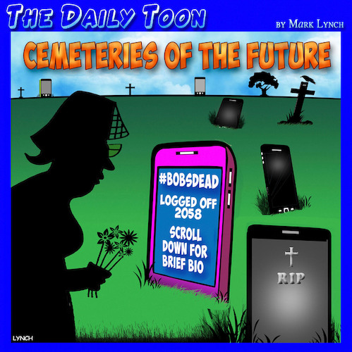 Cartoon: Cemetaries (medium) by toons tagged cemetary,burials,logging,off,cemetary,burials,logging,off