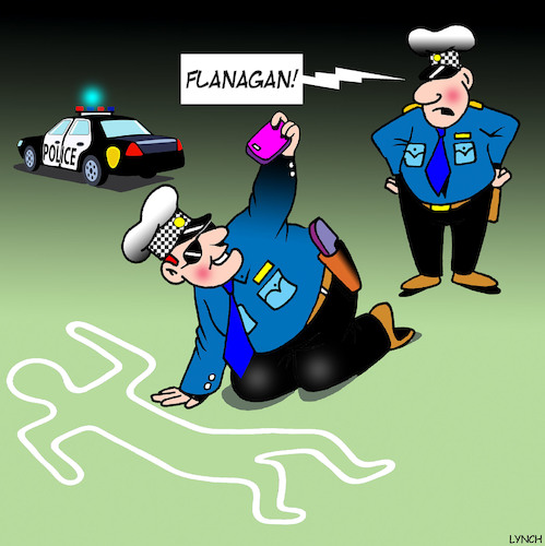 Cartoon: Chalk outline (medium) by toons tagged selfie,deceased,police,murder,scene,selfie,deceased,police,murder,scene