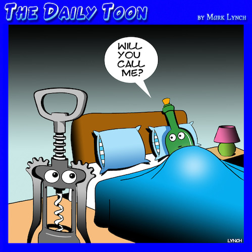 Cartoon: Corkscrew (medium) by toons tagged one,night,stand,corkscrew,wine,one,night,stand,corkscrew,wine